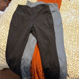 Black and Gray tapered joggers